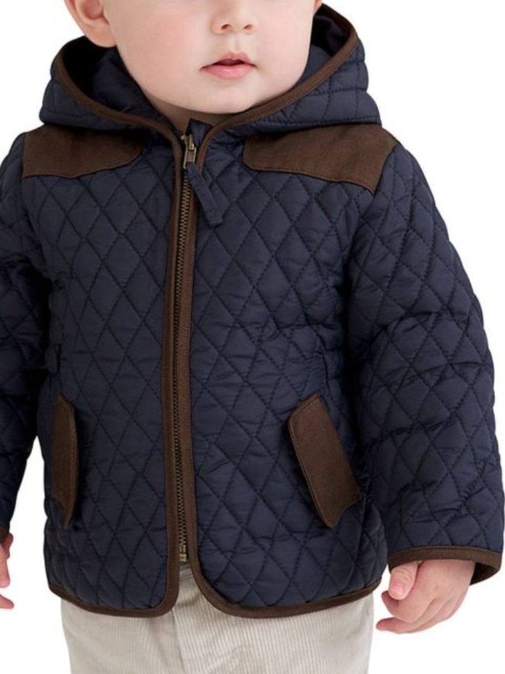 Jacadi Infant Quilted Navy Jacket
